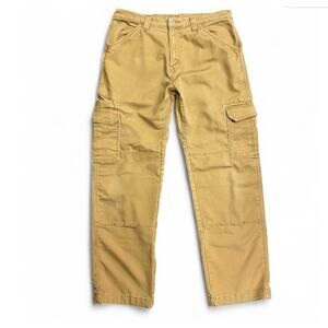 Dickies Double Knee Work Pants 34x32 Relaxed Fit Brown Stain Wear Utility